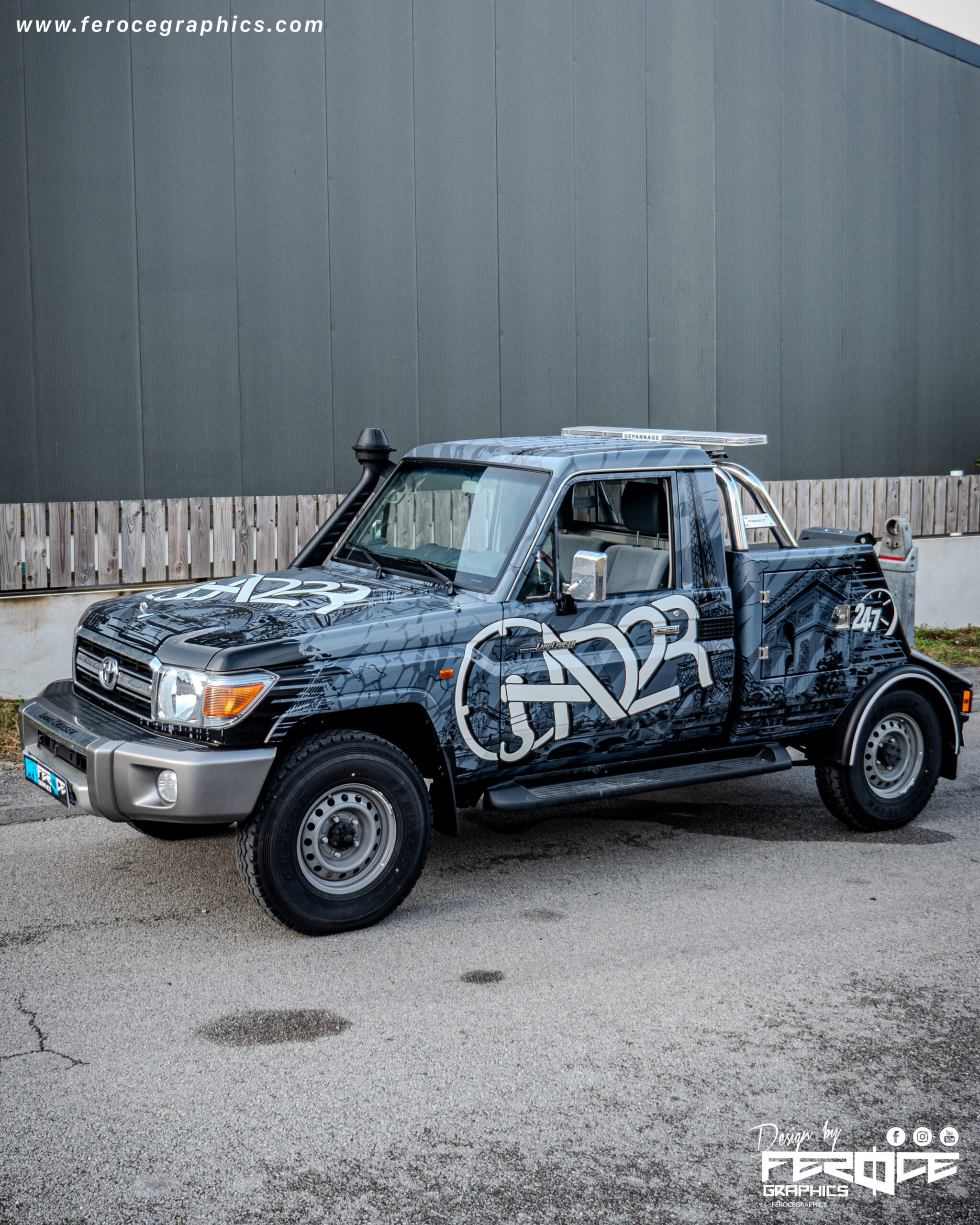 covering sur mesure dépanneuse 4 x 4