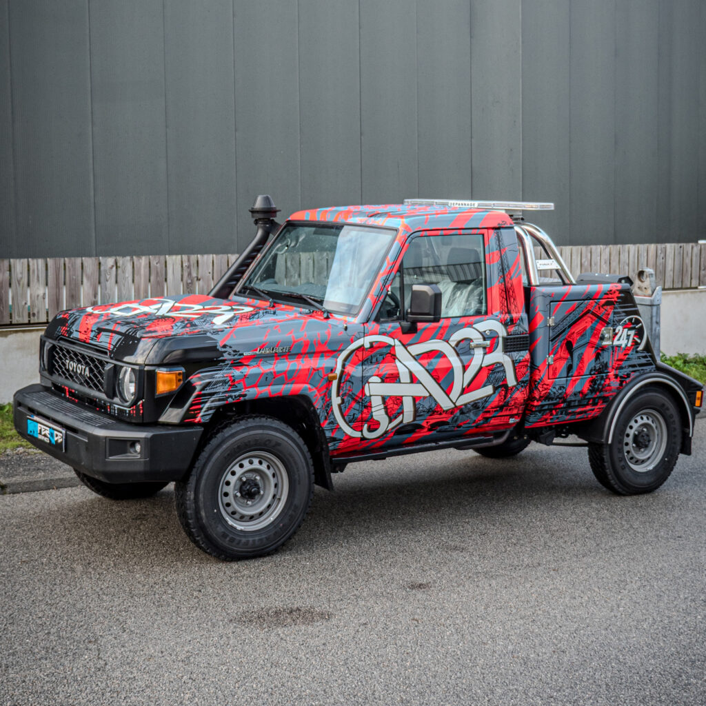 covering sur mesure dépanneuse 4 x 4