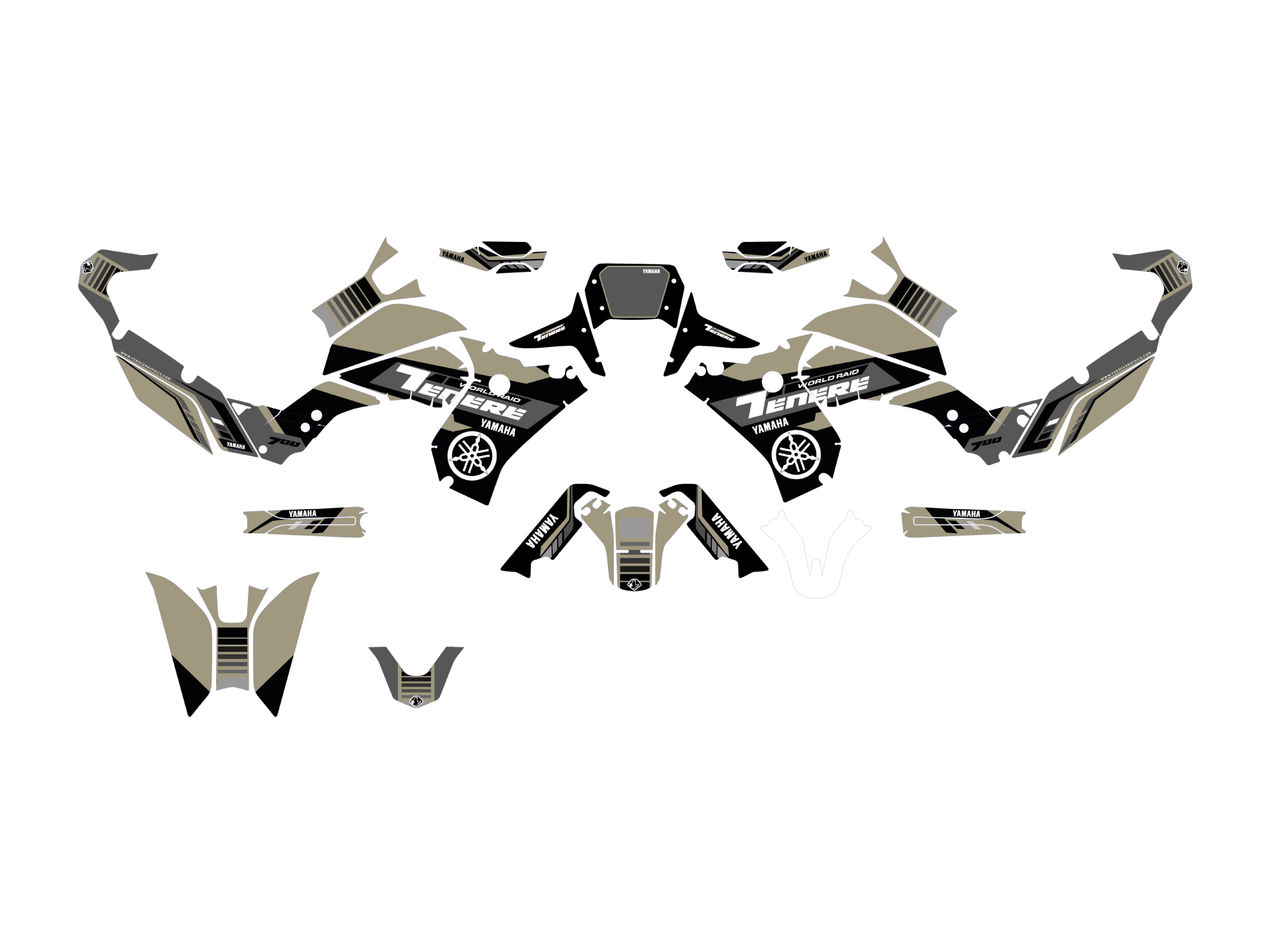 kit deco yamaha 700 tÉnÉrÉ 2019 22 kaki