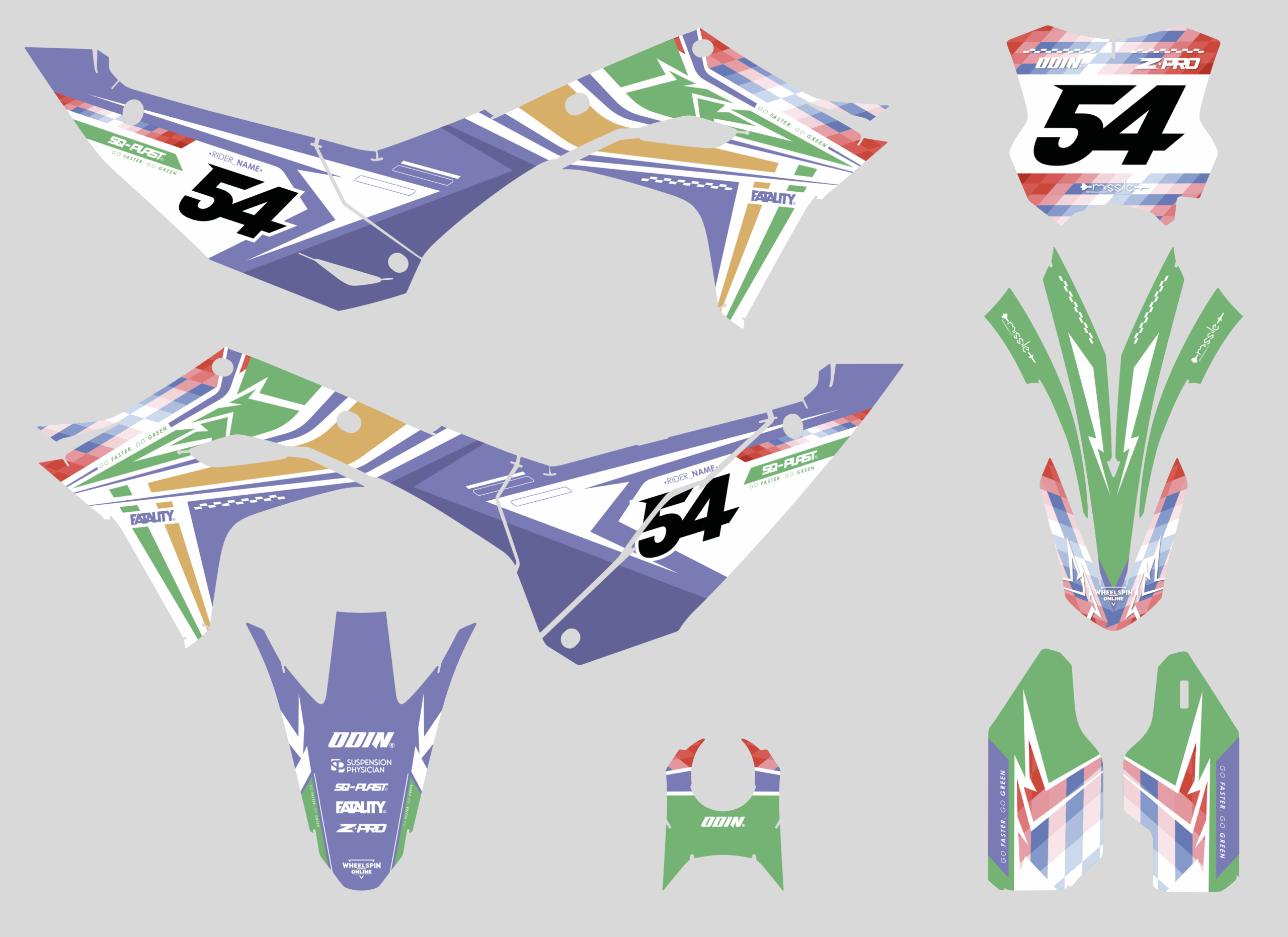 kit deco kawasaki pastel 2024+